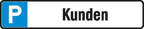 Parkplatzschild Alu B520xH110 mm Kunden SafetyMarking Produktbild img1 L