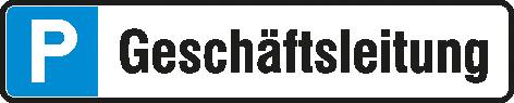 Parkplatzschild Alu B520xH110 mm Geschäftsführung SafetyMarking Produktbild img1 L