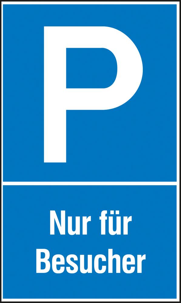 Parkplatzschild Alu B400xH600 mm Nur für Besucher SafetyMarking Produktbild img1 L