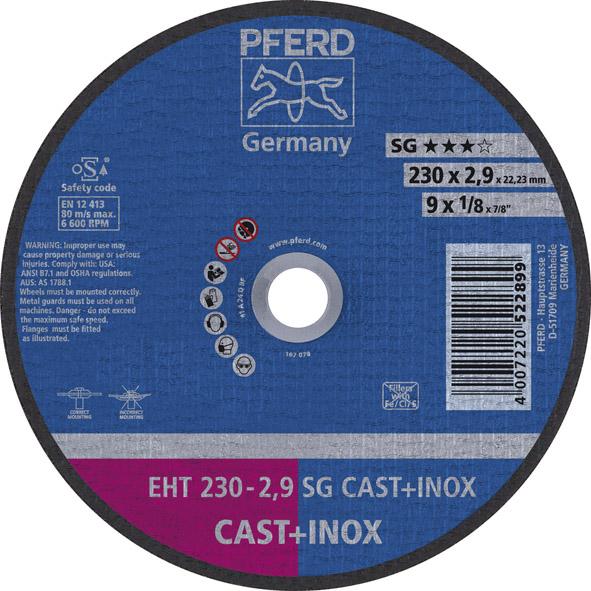 Trennscheibe SG CAST + INOX für Edelstahl und Guss Produktbild img1 L
