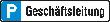 Parkplatzschild Alu B520xH110 mm Geschäftsführung SafetyMarking Produktbild
