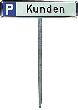 Einschlagpfosten H750 mm für Parkplatzschild SafetyMarking Produktbild