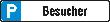 Parkplatzschild Alu B520xH110 mm Besucher SafetyMarking Produktbild