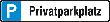 Parkplatzschild Alu B520xH110 mm Privatparkplatz SafetyMarking Produktbild