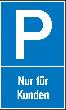 Parkplatzschild Alu B400xH600 mm Nur für Kunden SafetyMarking Produktbild img1 S