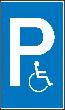 Parkplatzschild Alu B400xH600 mm Nur für Behinderte SafetyMarking Produktbild img1 S