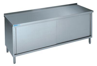 Schiebetürenschr. m.Bord 2000x700x850 Edelstahl Chromonorm Produktbild img1 L