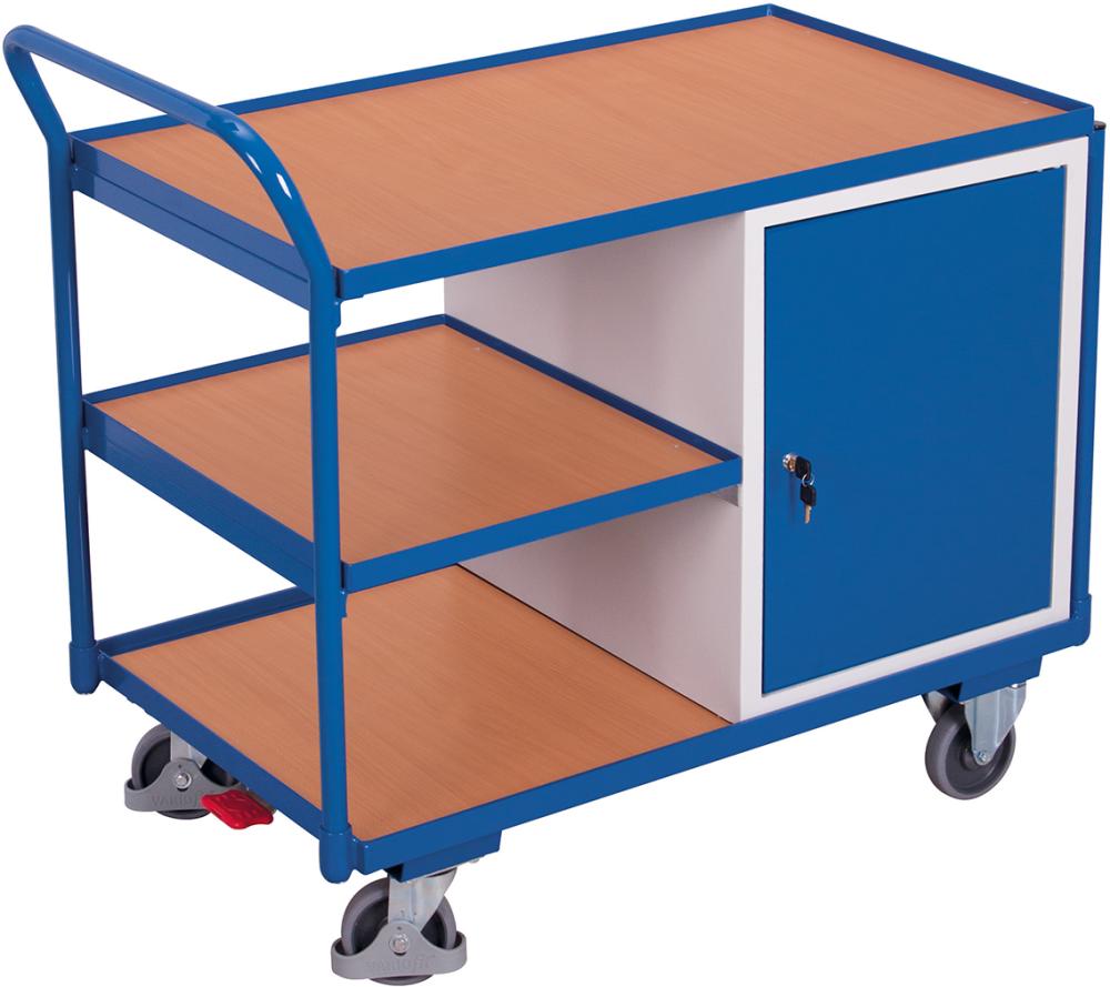 Tischwagen mit verschließbarem Stahlschrank Produktbild img1 L