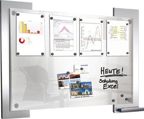 Infoboard Look B1060xH840m. satinierter Glasplatte Produktbild img1 L