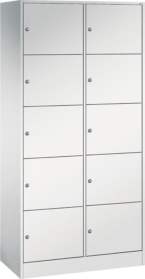 Fächerschrank B460xT480xH1950 mm RAL 7035 2x5 Fächer B190 mm CP Produktbild img1 L