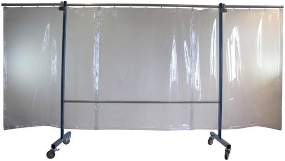 Schutzwand fahrbar glasklar SINOtec Produktbild img1 L