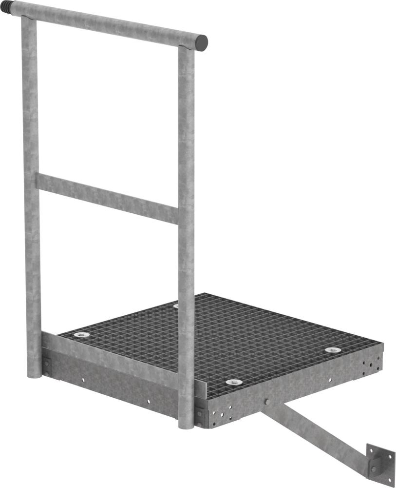 Erweiterungspodest Stahl verzinkt B800xT800 mm GÜNZBURGER STEIGTECHNIK Produktbild img1 L
