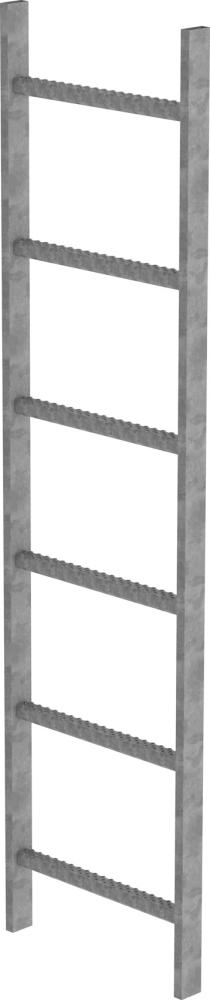 Schachtleiter 6 Sprossen L 1,68 m B440 mm LW 300 mm Stahl verzinkt Produktbild img1 L