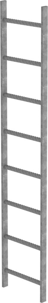 Schachtleiter 8 Sprossen L 2,24 m B440 mm LW 300 mm Stahl verzinkt Produktbild img1 L