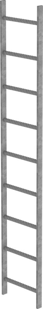 Schachtleiter 9 Sprossen L 2,52 m B440 mm LW 300 mm Stahl verzinkt Produktbild img1 L