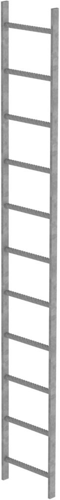 Schachtleiter 11 Sprossen L 3,08 m B440 mm LW 300 mm Stahl verzinkt Produktbild img1 L