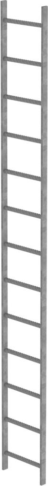 Schachtleiter 13 Sprossen L 3,64 m B440 mm LW 300 mm Stahl verzinkt Produktbild img1 L