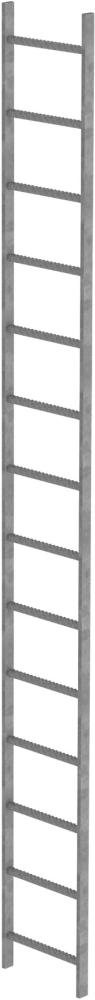 Schachtleiter 14 Sprossen L 3,92 m B440 mm LW 300 mm Stahl verzinkt Produktbild img1 L