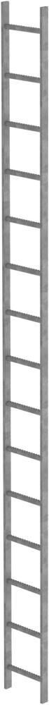 Schachtleiter 15 Sprossen L 4,20 m B440 mm LW 300 mm Stahl verzinkt Produktbild img1 L