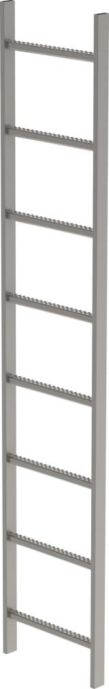 Schachtleiter 8 Sprossen L 2,24 m B440 mm LW 300 mm Edelstahl V4A Produktbild img1 L