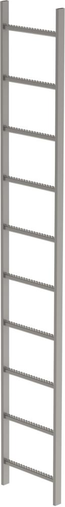 Schachtleiter 10 Sprossen L 2,80 m B440 mm LW 300 mm Edelstahl V4A Produktbild img1 L