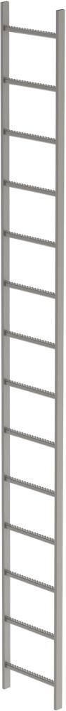 Schachtleiter 14 Sprossen L 3,92 m B440 mm LW 300 mm Edelstahl V4A Produktbild img1 L