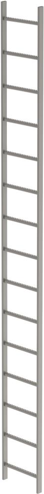 Schachtleiter 15 Sprossen L 4,20 m B440 mm LW 300 mm Edelstahl V4A Produktbild img1 L