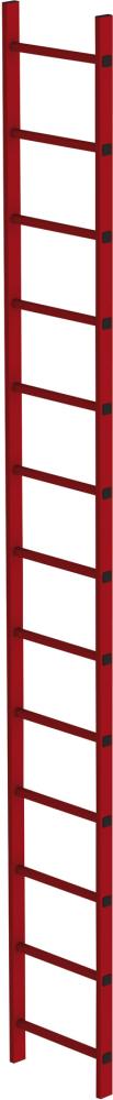 Schachtleiter 13 Sprossen L 3,64 m B450 mm LW 300 mm GFK Produktbild img1 L
