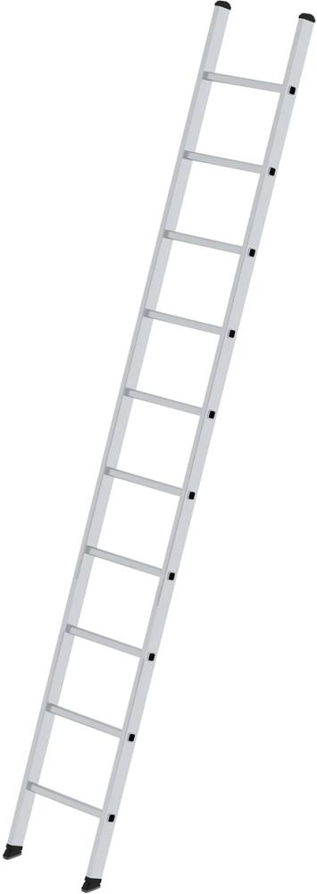 Alu-Anlegeleiter 10 Sprossen Leiterlänge 3,03 m Arbeitshöhe bis 4,10 m Produktbild img1 L