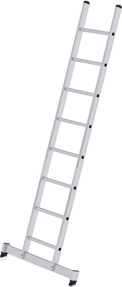 Alu-Anlegeleiter 8 Spr. mit nivello-Traverse Produktbild img1 L