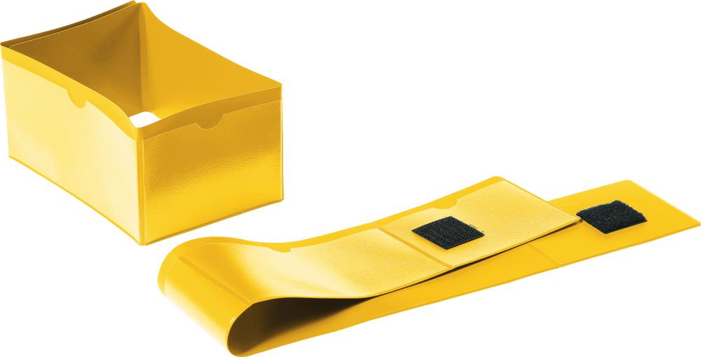 Palettenfuß-Banderole B140xH65/90x65 mm gelb mit Klettverschluss VE 50 Stück Produktbild img1 L