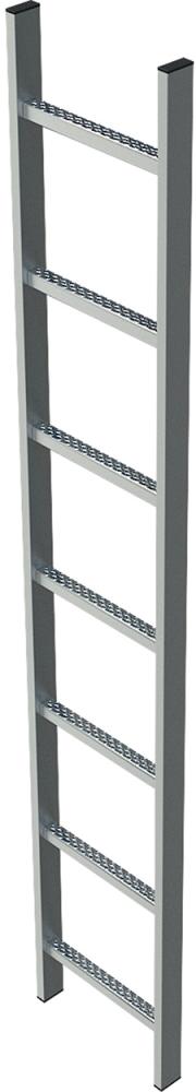 Schachtleiter Edelstahl 7 Sprossen LW300 mm ZARGES Produktbild img1 L