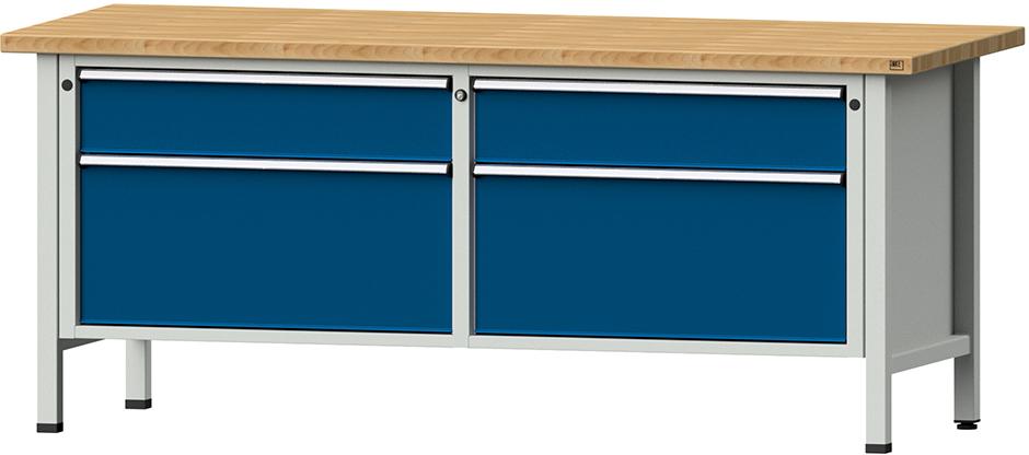 Kastenwerkbank Serie VX, Modell 205 VX, lichtgrau/enzianblau Produktbild img1 L