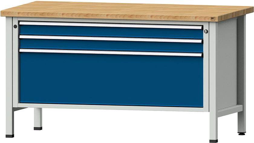 Kastenwerkbank Serie VX, Modell 16 VX, lichtgrau/enzianblau Produktbild img1 L