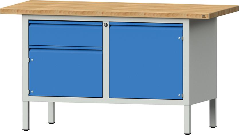 KASTENWERKBANK E 1500 MM MODELL 132 E- RAL 7035 / RAL 5012 Produktbild img1 L
