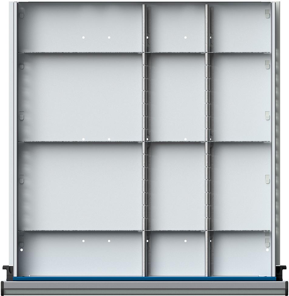 Schubladen-Einteilungsset, 1/2–1/4-Teilung Produktbild img1 L