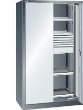 Schwerlastschrank mit Einschwenktüren, 2 Verstellböden, 3 Schubladen und 2 Auszugsböden Produktbild img1 L