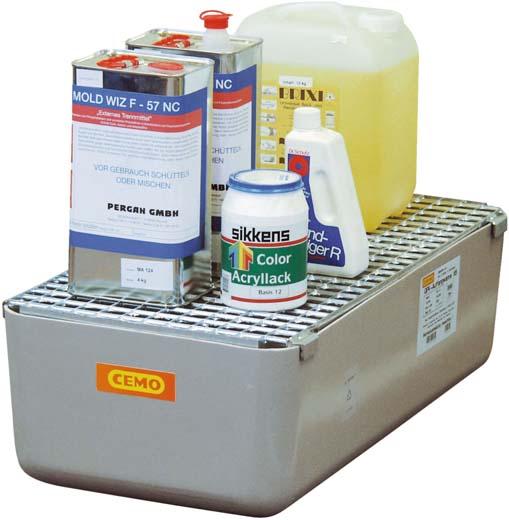 Auffangwanne GFK 65 l mit Gitterrost CEMO Produktbild img1 L