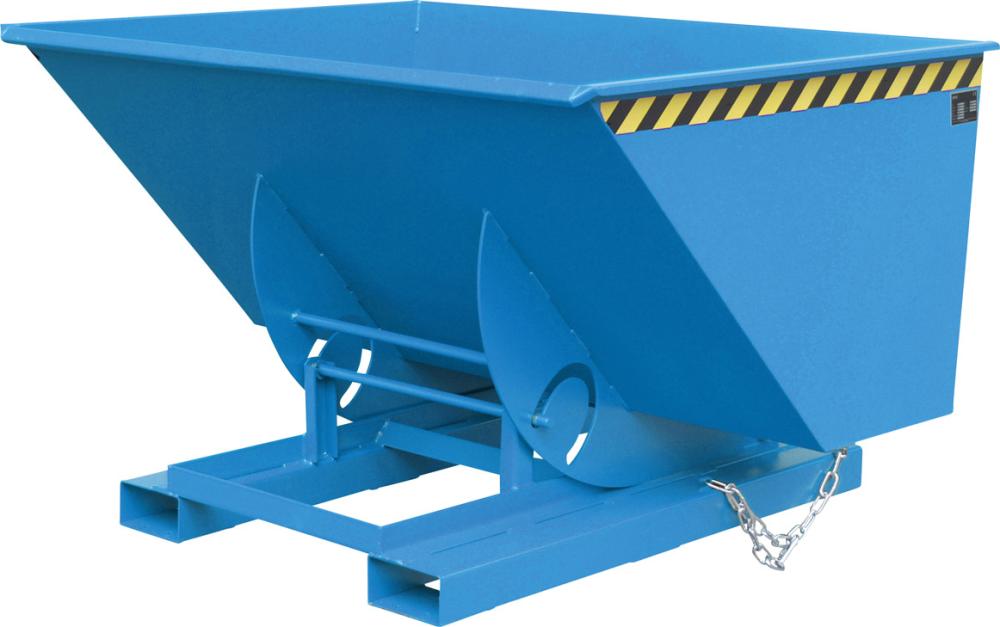 Kippbehälter AK 1500 l B2280xT1420xH1070 mm RAL5012 Tragkraft 1000kg mit Abrollsystem Produktbild img1 L