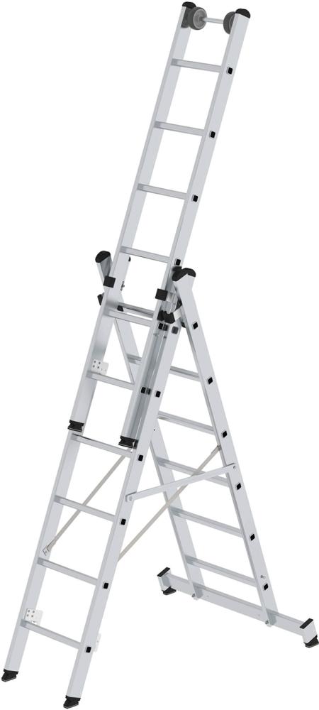 Mehrzweckleiter, 3-teilig, mit nivello®-Traverse Produktbild img1 L