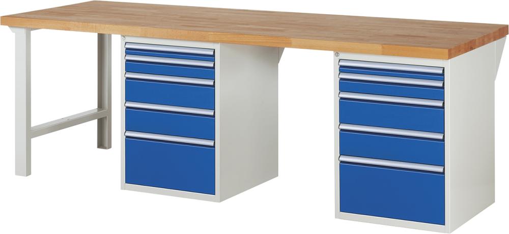 Werkbank Serie 7000, Tiefe 900 mm, 10 Schubladen Produktbild img1 L