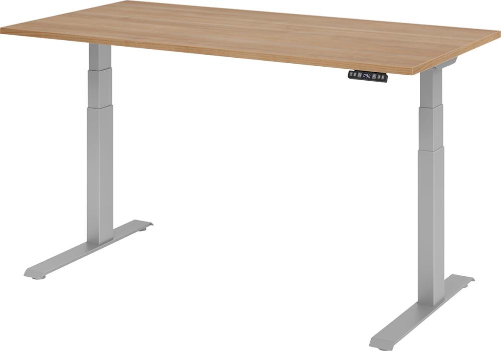 Schreibtisch XDKB16 160 x 80 cm Nussbaum, 25 mm dick ABS-Dickkante Produktbild img1 L