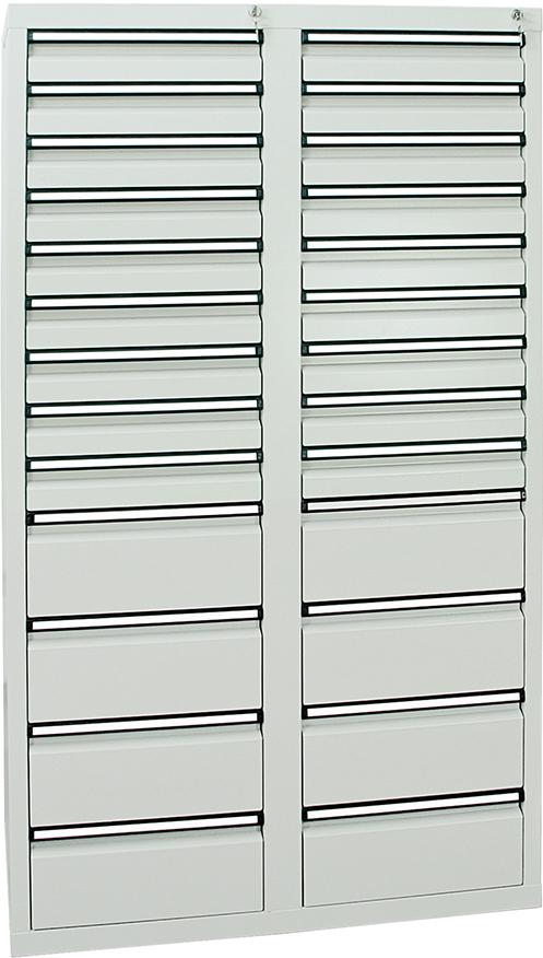 Schubladenschrank 26 SLR 1800x1000x500 mm grau stumpf Produktbild img1 L
