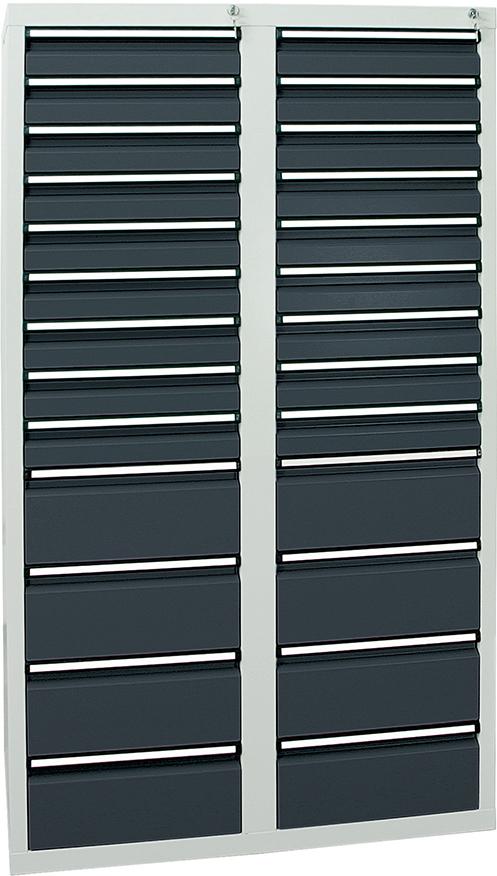 Schubladenschrank STS 410 RAL 7035/7016 18x100 8x200 mm Produktbild img1 L
