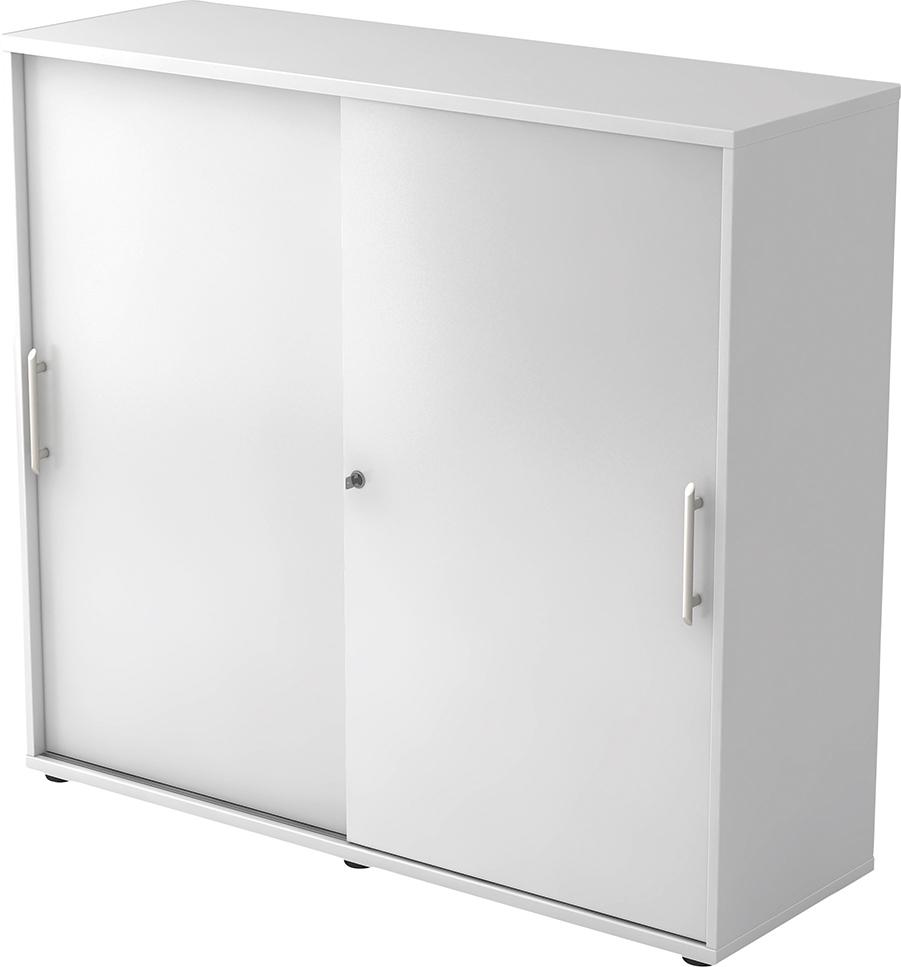 Schiebetürenschrank 1200x400x1100 Weiss/Weiss Produktbild img1 L