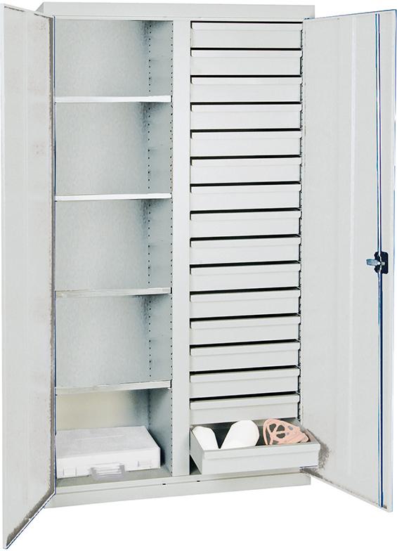 Werkzeugschrank 16 S 4 W 1800x1000x500 mm grau stumpf Produktbild img1 L