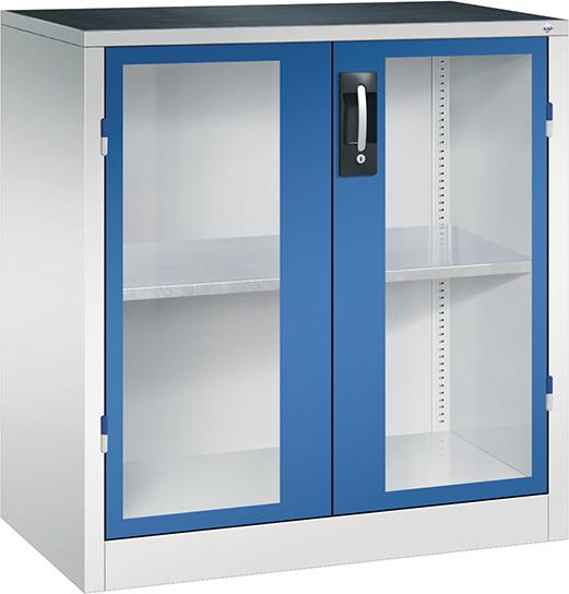Schwerlast-Beistellschrank, mit Flügeltüren, RAL 7035/5010 Produktbild img1 L