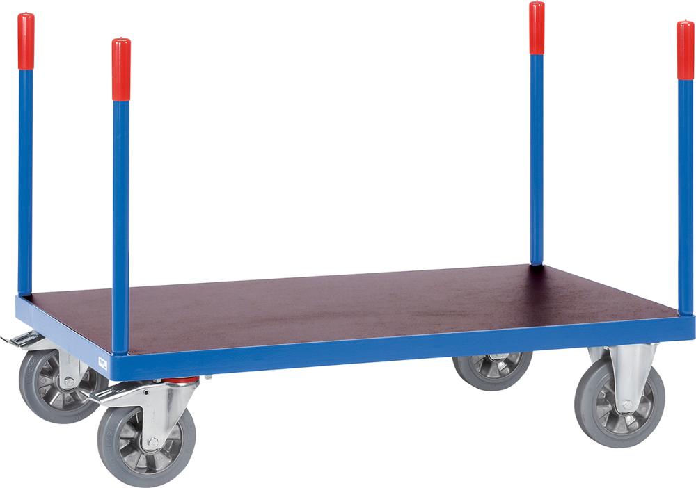Rungenwagen 1200 kg m. wasserfester PlattformLadefläche 2000 x 800 mm RAL 5007 Produktbild img1 L
