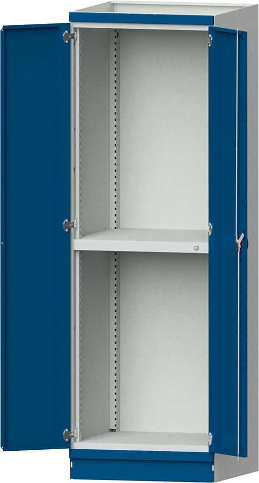 Leergehäuse Modell 102 B715xT720xH2200mm RAL 7035/5012 mit Türen Schubladenblock NH 900mm Produktbild img1 L