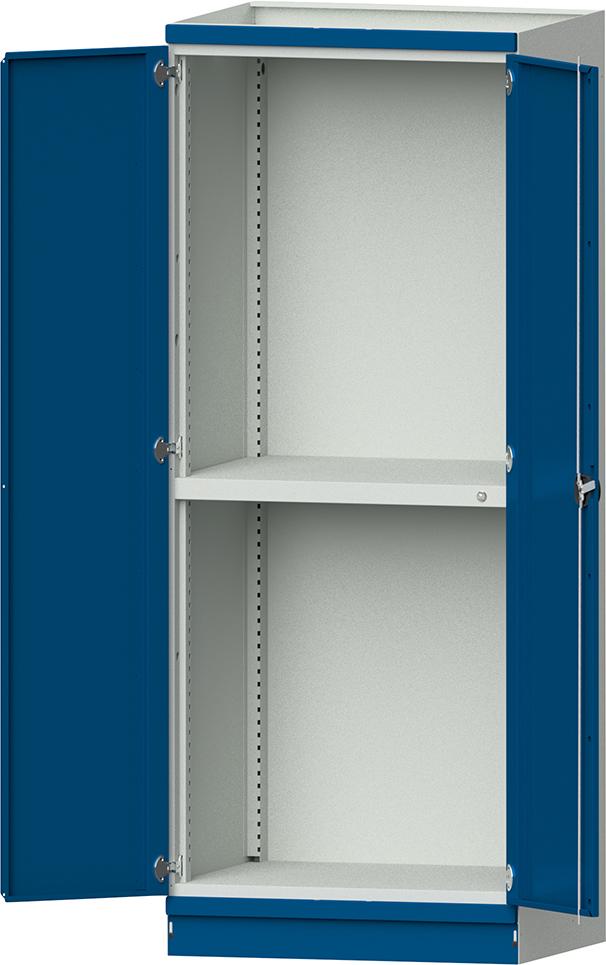 Leergehäuse Modell 102 B865xT720xH2200mm RAL 7035/5012 mit Türen Schubladenblock NH 900mm Produktbild img1 L